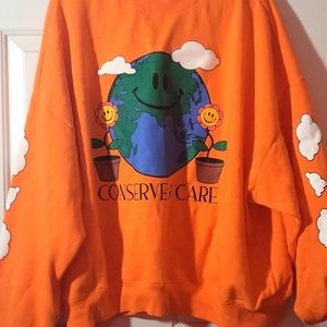 Orange earth sweatshirt